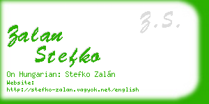 zalan stefko business card