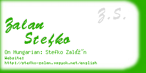 zalan stefko business card